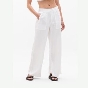 Athleta Retreat Linen High Rise Wide Leg Pant
